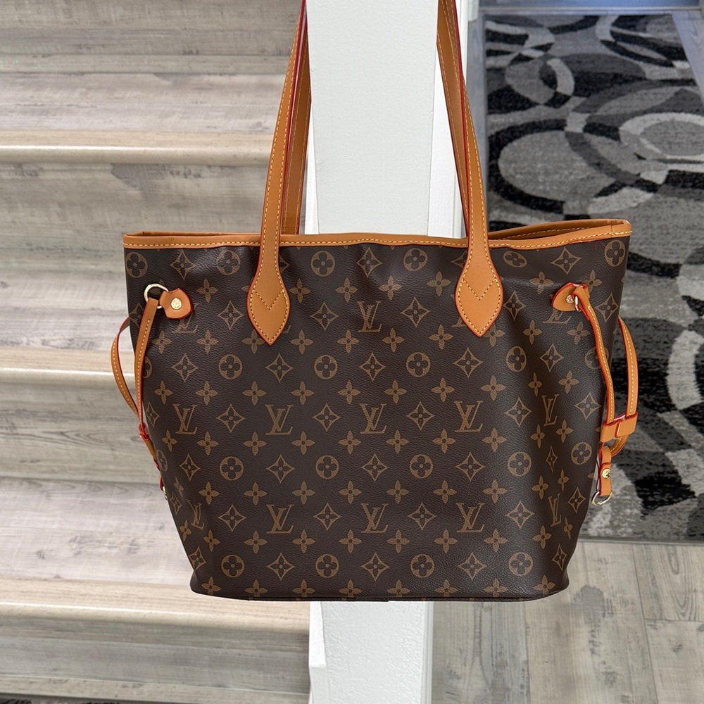 Louis Vuitton Brown and Tan Monogram Tote